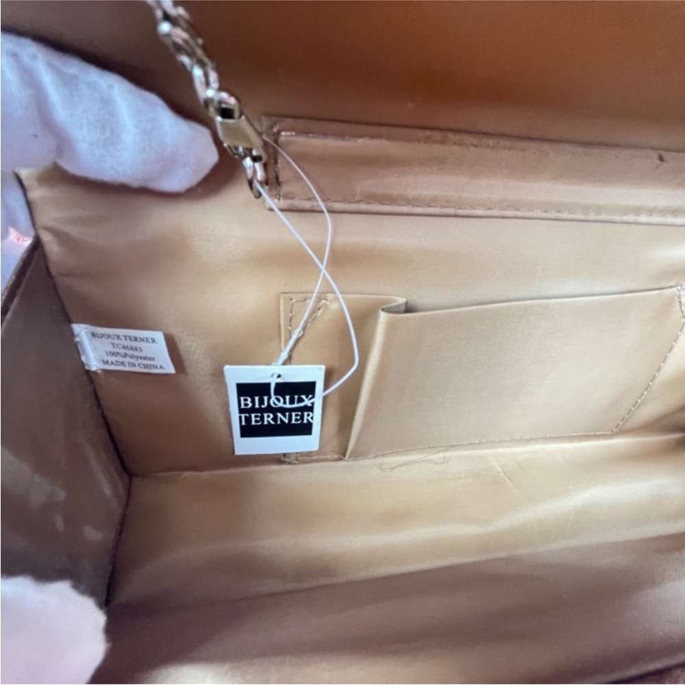 Bijoux Terner Gold Satin Clutch - Picture 2 of 4